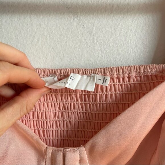 ASTR Light Pink Satin Corset Long Sleeves Blouse - Picture 7 of 10